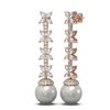 Image 2 : 5.79 ctw Diamond & Pearl Earrings 18K Rose Gold