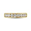 Image 3 : 14kt Yellow Gold Womens Round Diamond Wedding Channel Set Band 1.00 Cttw