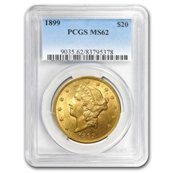 1899 $20 Liberty Gold Double Eagle MS-62 PCGS
