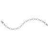 Image 1 : Sterling Silver Womens Round Diamond Heart Outline Link Bracelet 1/6 Cttw