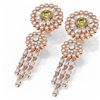 Image 3 : 6.65 ctw Fancy Yellow Diamond Earrings 18K Rose Gold
