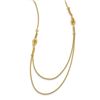 Image 1 : 14k Yellow Gold Fancy Double Link Necklace - 17 in.