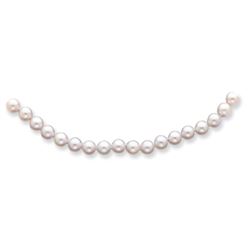 14k Gold 6-7 mm Round Saltwater Akoya Cultured Pearl Necklace