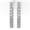 Image 2 : 5.6 ctw Princess Cut Diamond Designer Earrings 18K White Gold
