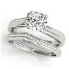 Image 1 : 1.32 ctw Certified VS/SI Diamond 2pc Wedding Set 14k White Gold