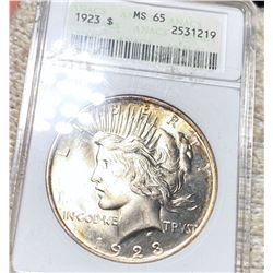 1923 Silver Peace Dollar ANACS - MS65