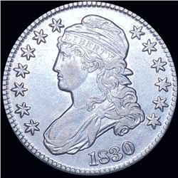 1830 Capped Bust Half Dollar NEARLY UNCIRCULATED