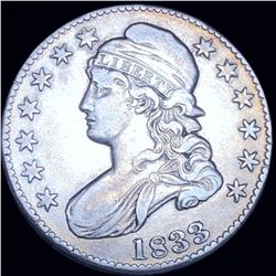 1833 Capped Bust Half Dollar ABOUT UNCIRCULATED
