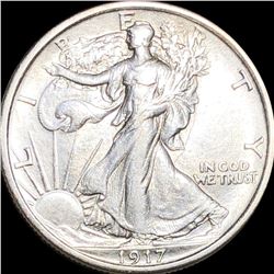 1917-D Walking Half Dollar CLOSELY UNCIRCULATED