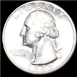 1942-S Washington Silver Quarter UNCIRCULATED