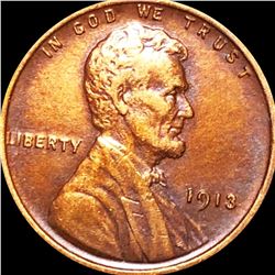 1913 Lincoln Wheat Penny NEARLY UNCIRCULATED