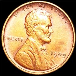 1909 V.D.B. Lincoln Wheat Penny CLOSELY UNC