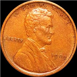 1909 V.D.B. Lincoln Wheat Penny NEARLY UNC