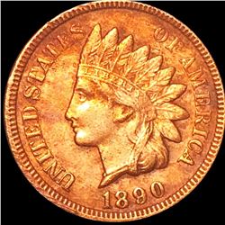 1890 Indian Head Penny NEARLY UNCIRCULATED