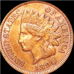 1890 Indian Head Penny ABOUT UNCIRCULATED