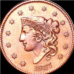 1837 Coronet Head Large Cent NEARLY UNC