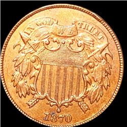 1870 Two Cent Piece CLOSELY UNCIRCULATED