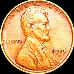 1919-D Lincoln Wheat Penny CLOSELY UNCIRCULATED
