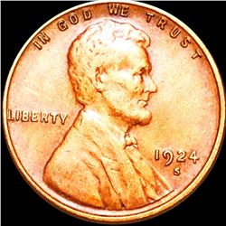 1924-S Lincoln Wheat Penny CLOSELY UNCIRCULATED