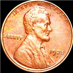 1925-S Lincoln Wheat Penny CLOSELY UNCIRCULATED