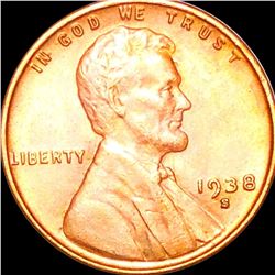 1938-S Lincoln Wheat Penny CLOSELY UNCIRCULATED