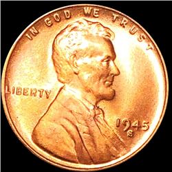 1945-S Lincoln Wheat Penny GEM BU