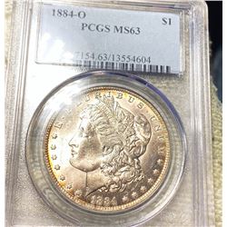 1884-O Morgan Silver Dollar PCGS - MS63