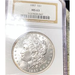 1887 Morgan Silver Dollar NGC - MS63