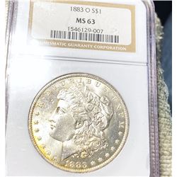1883-O Morgan Silver Dollar NGC - MS63
