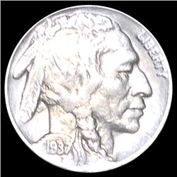 1937-D Buffalo Head Nickel LIGHLTY CIRCULATED
