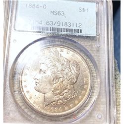 1884-O Morgan Silver Dollar PCGS - MS63