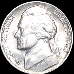 1943-P Jefferson War Nickel CLOSELY UNC