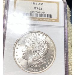 1884-O Morgan Silver Dollar NGC - MS63