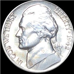 1942-P Jefferson War Nickel CLOSELY UNC