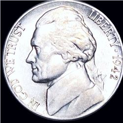 1942-S Jefferson War Nickel ABOUT UNCIRCULATED