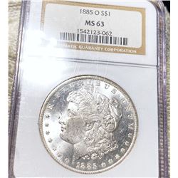 1885-O Morgan Silver Dollar NGC - MS63