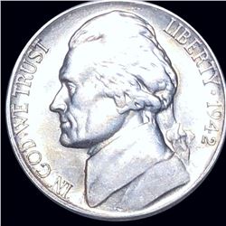 1942-S Jefferson War Nickel CLOSELY UNC