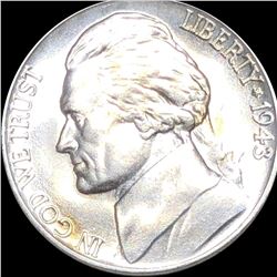 1943-P Jefferson War Nickel CLOSELY UNC