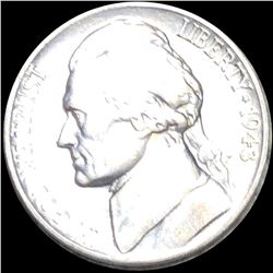 1943-P Jefferson War Nickel CLOSELY UNC