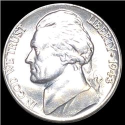 1943-P Jefferson War Nickel CLOSELY UNC