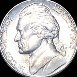 1943-P Jefferson War Nickel CLOSELY UNC