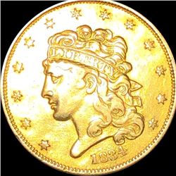 1834 $5 Gold Half Eagle ABOUT UNCIRCULATED