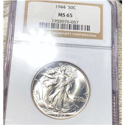 1944 Walking Half Dollar NGC - MS65