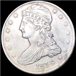 1838 Capped Bust Half Dollar NEARLY UNCIRCULATED