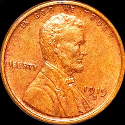 1919-S Lincoln Wheat Penny NEARLY UNC