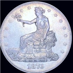 1876 Silver Trade Dollar NEARLY UNCIRCULATED