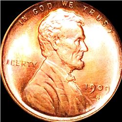 1909-S V.D.B. Lincoln Wheat Penny GEM BU