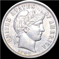 1908 Barber Silver Dime UNCIRCULATED