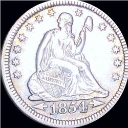 1854 Seated Liberty Quarter ABOUT UNCIRCULATED