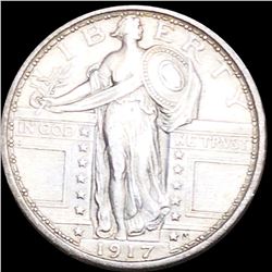 1917 Type 1 Standing Quarter UNC "FULL HEAD"